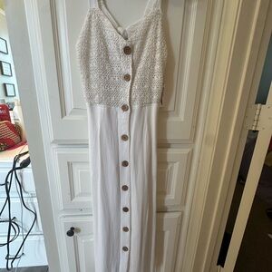 White Button-Down Dress